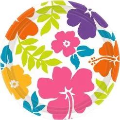 Hibiscus White Lunch Plates 50ct