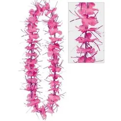 Pink Tinsel Lei
