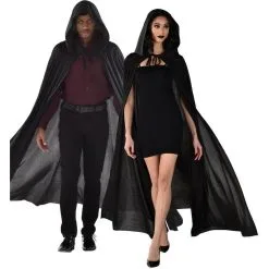 Adult Black Hooded Cape