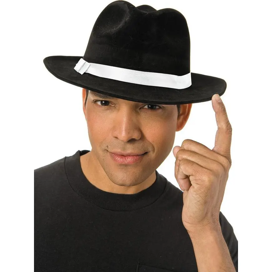 Black Gangster Hat - Image 2