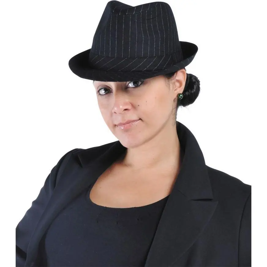 Pinstripe Fedora Hat - Image 2