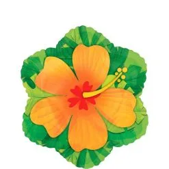 Orange Hibiscus Balloon, 17in