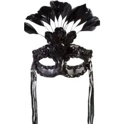 After Dark Feather Masquerade Mask