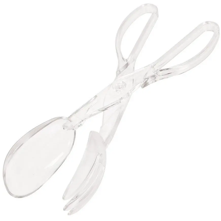 CLEAR Plastic Scissor Tongs