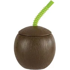 Coconut Cup With Straw