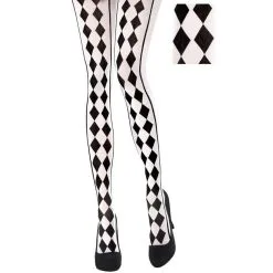 Black & White Harlequin Tights