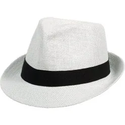 White Straw Fedora