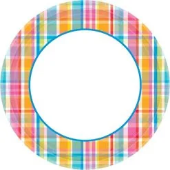 Sunny Plaid Dinner Plates 40ct