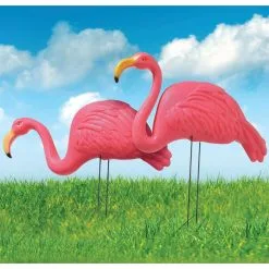 Pink Flamingo Yard Stakes 2ct