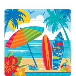 Sun & Surf Beach Dessert Plates 18ct