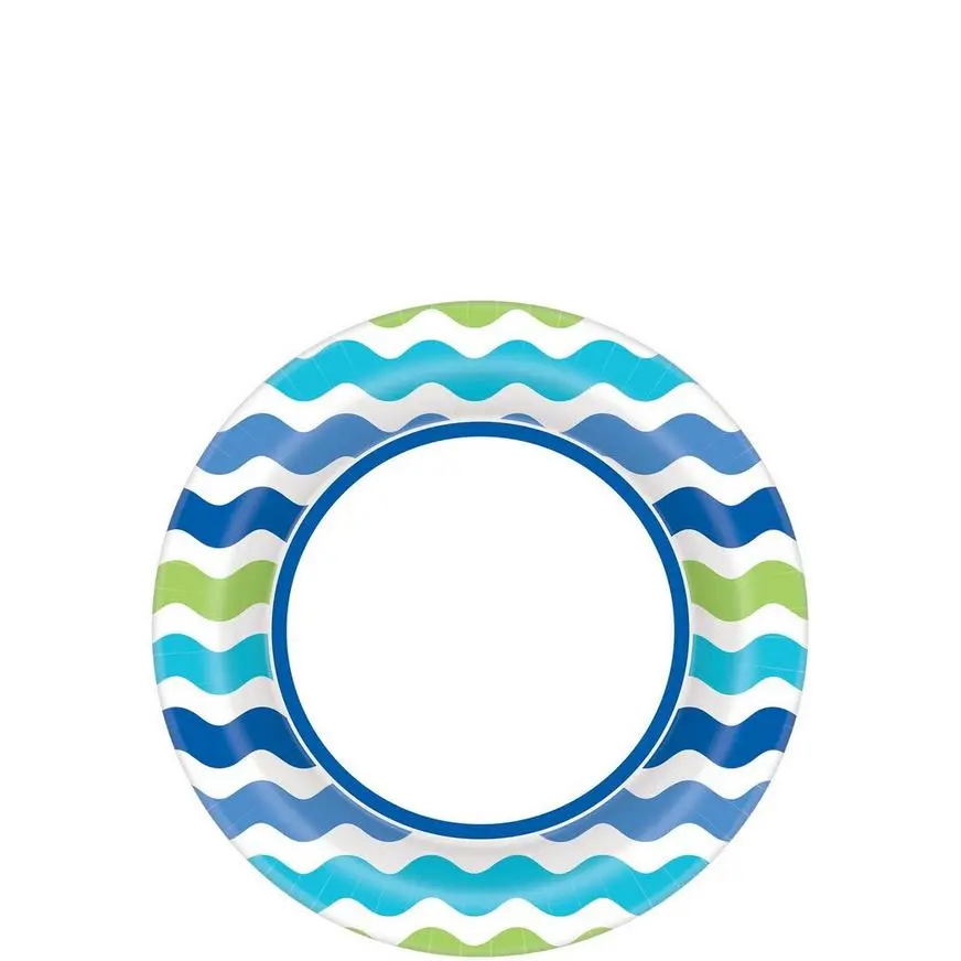Cool Wavy Stripes Dessert Plates 40ct