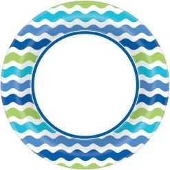 Cool Wavy Stripes Dinner Plates 40ct
