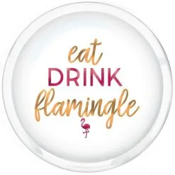 AMSCAN Eat Drink Flamingle Round Platter