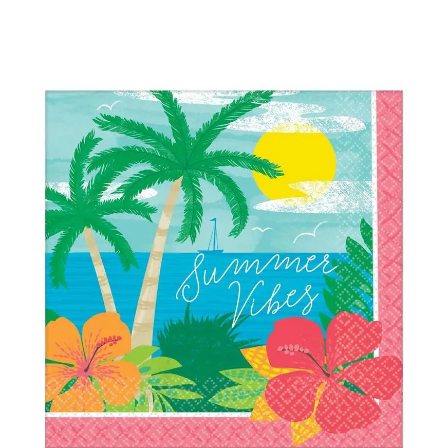 AMSCAN Summer Vibes Lunch Napkins 125ct