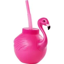 AMSCAN Flamingo Cup With Straw