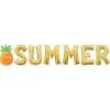 ANAGRAM INTERNATIONAL Air-Filled Gold Summer Letter Balloons With Pennant Banner