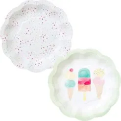 Ice Cream Dessert Plates 12ct