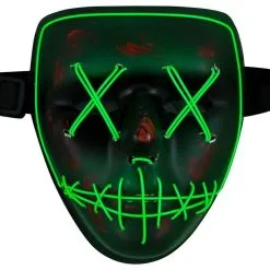 ALMAR SALES COMPANY INC Light-Up Green Stitch Face Mask