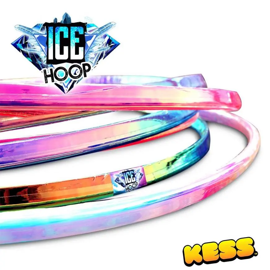 Kess Iridescent Ice Hoop Hula Hoop With V-Grip Technology, 36in