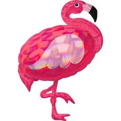 Giant Iridescent Flamingo Balloon, 33in