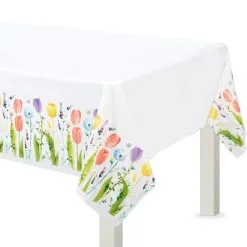 AMSCAN Tulip Garden Table Cover