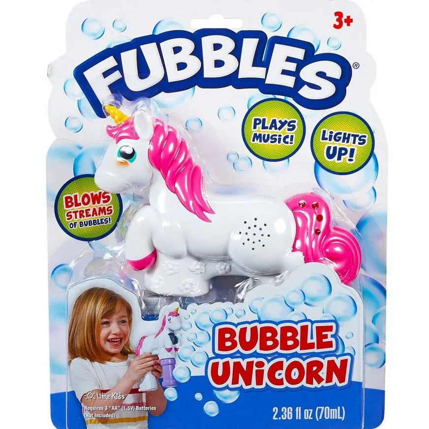 Light-Up Singing Fubbles® Unicorn Bubble Blaster - Image 2
