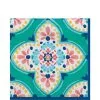 Boho Vibes Floral Quatrefoil Lunch Napkins, 6.5in, 16ct