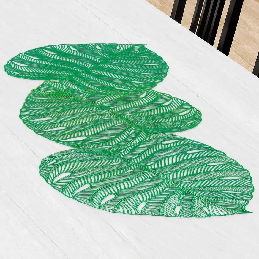 Banana Leaf Vinyl Table Runner