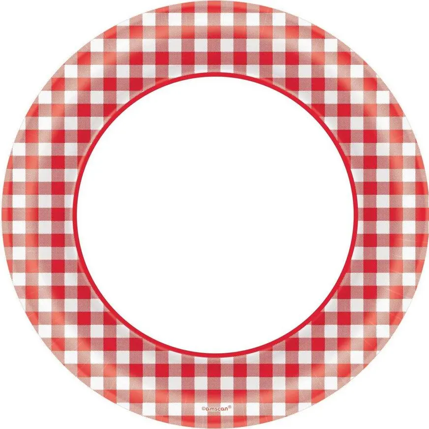 Picnic Gingham Tableware Kit For 120 Guests - Image 3