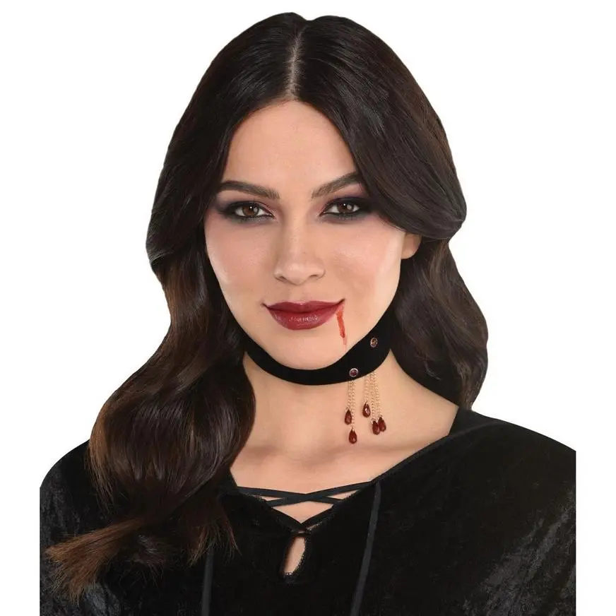 Blood Drop Vampire Bite Choker - Image 2