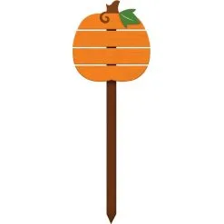 Slatted Pumpkin Yard Stake