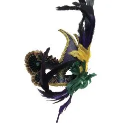 Venetian Feather Mardi Gras Masquerade Mask Deluxe