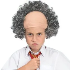 Child Balding Old Man Wig