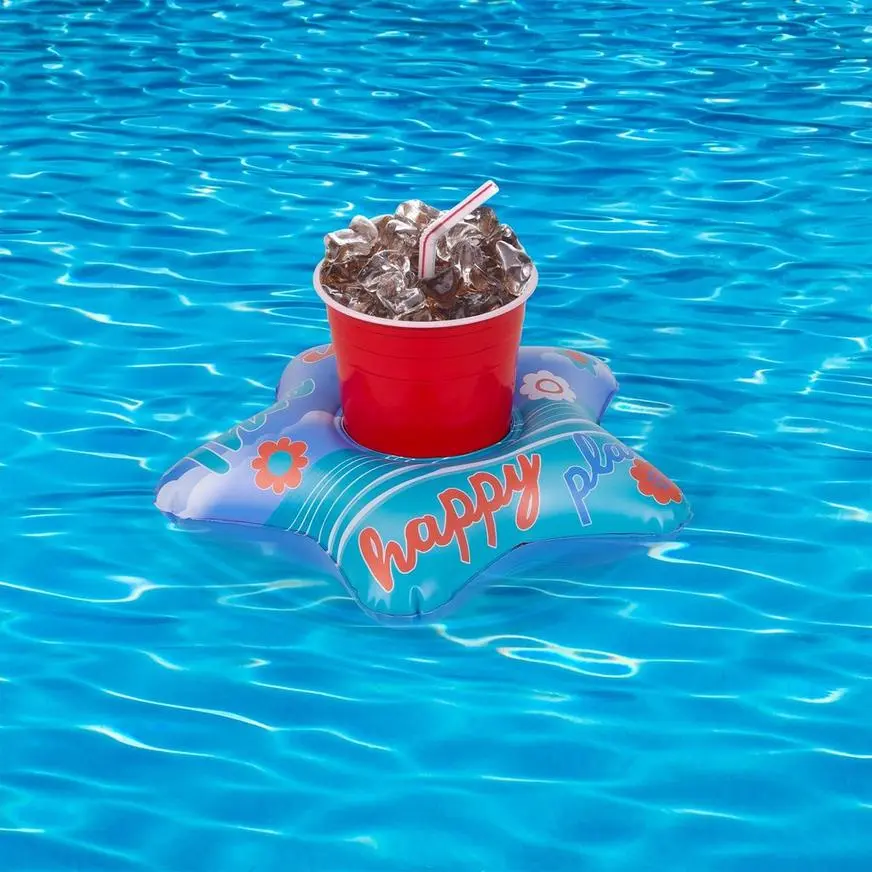 Inflatable Happy Place Drink Float, 9.8in X 9.8in - Image 2