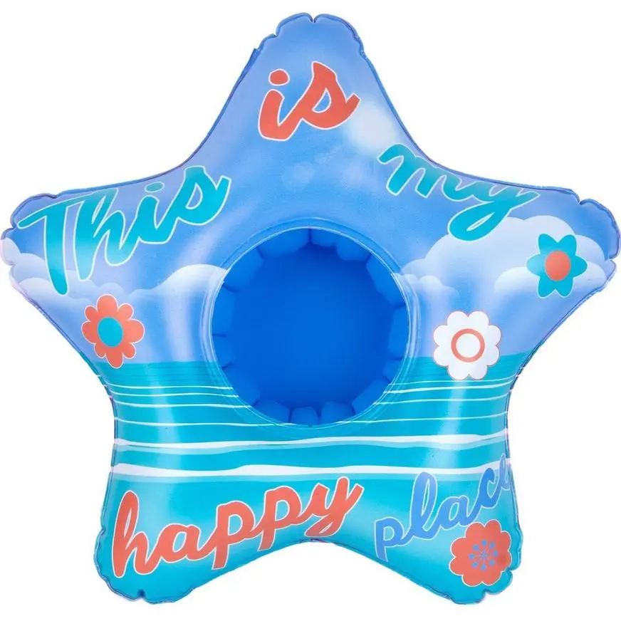 Inflatable Happy Place Drink Float, 9.8in X 9.8in - Image 3