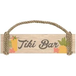 AMSCAN Tiki Bar Wooden Sign, 20in X 5in
