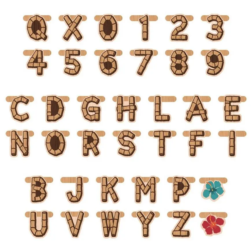 Vintage Tiki Create Your Own Cardstock Banner - Image 2