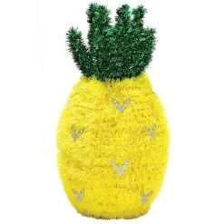 3D Tinsel Pineapple Decoration, 5.75in X 11.25in