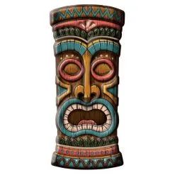 AMSCAN Tiki Vacuform Plastic Decoration, 9in X 22.75in