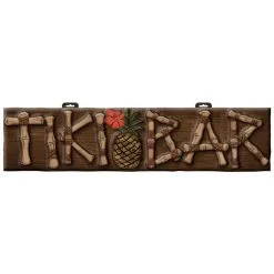 AMSCAN Tiki Bar Vacuform Plastic Sign, 10in X 42in