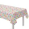 Summer Hibiscus Flannel-Backed Vinyl Table Cover, 52in X 90in