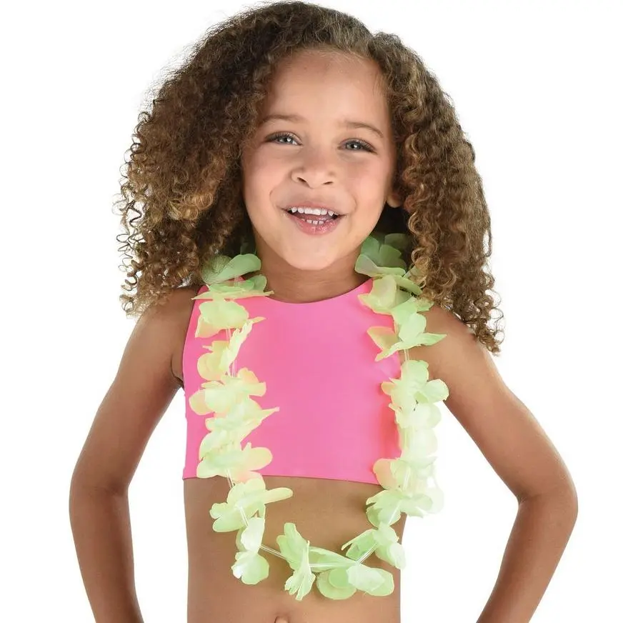Multicolor Fabric Leis For Kids, 30in, 6ct - Image 4