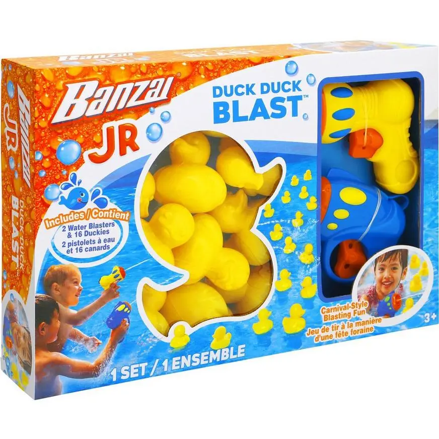 Duck Duck Blast Pool Game, Includes 2 Water Blasters & 16 Ducks - Image 2