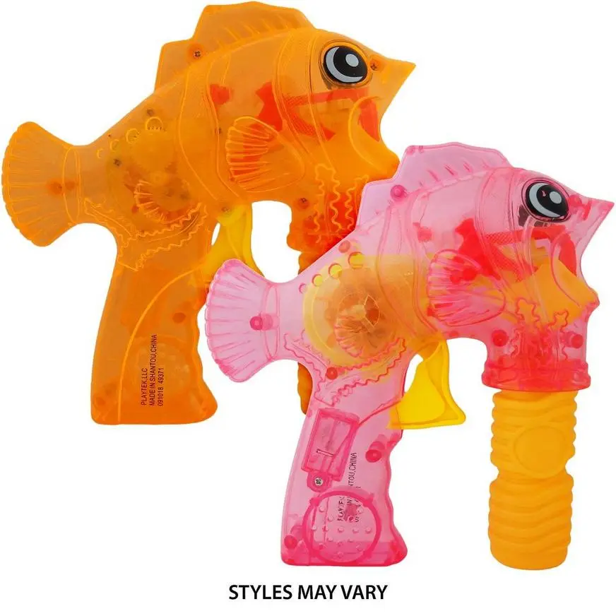 Light-Up Swish Fish Bubble Gun