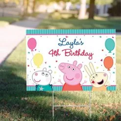 Custom Peppa Pig Yard Sign