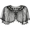 AMSCAN Black 20s Fancy Sheer Capelet