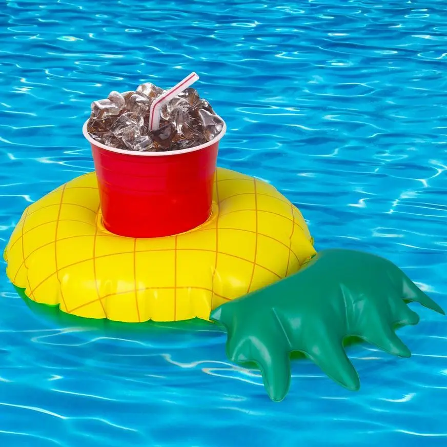 Inflatable Pineapple Drink Float, 7in X 10.75in