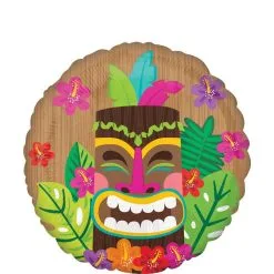 Vintage Tiki Foil Balloon, 17in