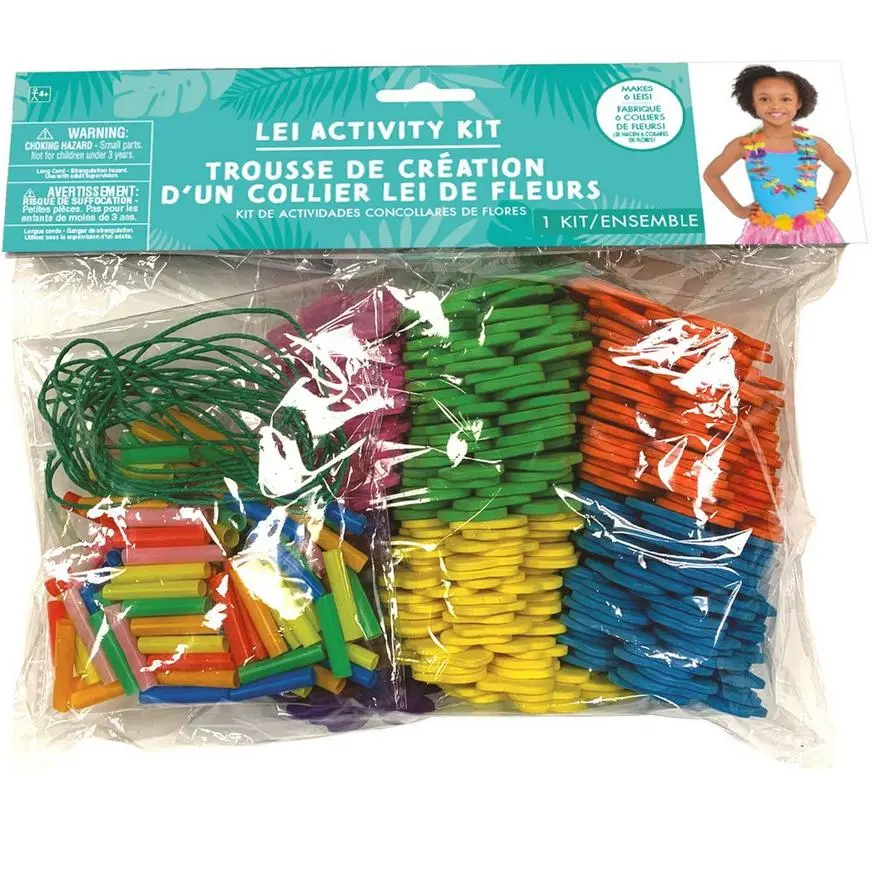 Multicolor Foam Flower Lei Activity Kit For 6 - Image 2