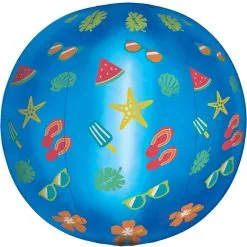 Glow Summer Beach Ball, 10in
